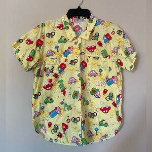 Vintage So-En Fashion Mode Short Sleeve Button Down